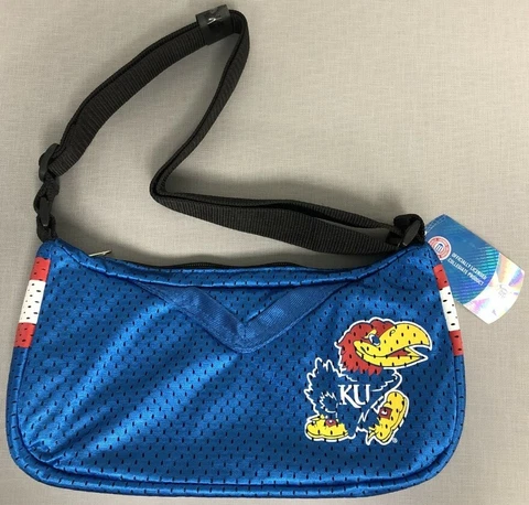 KANSAS KU Jayhawks Jersey Purse / Handbag Polyester NCAA Licensed NEW Cover