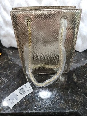 Bolso de Mano Loeffler Randall Antonieta Dorado Pequeño Shopper Cadena Correa Nuevo 9x7x4 Foto 1 de 4
