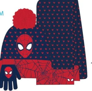 Spiderman 3pcs Hat Glove And Scarf Winter Set - Picture 1 of 3