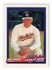 1994 PHIL NIEKRO COORS BREWING COMPANY SILVER BULLETS BASEBALL CARD