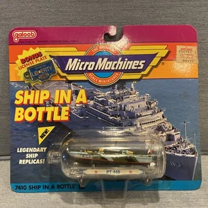 Micro Machines 1990 Military - Ship In A Bottle #11 USS PT 448 - Picture 1 of 9