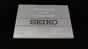 SEIKO Analogue Quartz Watch Manual Instructions Booklets Cal.7T94 Chronograph - Picture 1 of 1