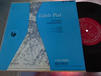 EDITH PIAF COLUMBIA LP ENCORES PARISIENNES 10" - Imagem 1 de 2