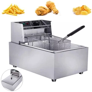 Friteuse 2500W 10L Edelstahl Elektro Fritteuse Profi Küche Kaltzonen Fritöse - Bild 1 von 21