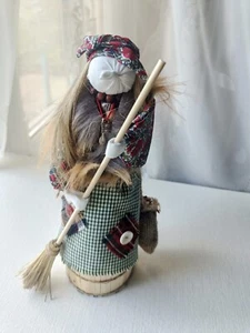 Baba Yaga in a Morta Motanka strega bambola ucraina tradizionale fatta a mano regalo - Foto 1 di 23