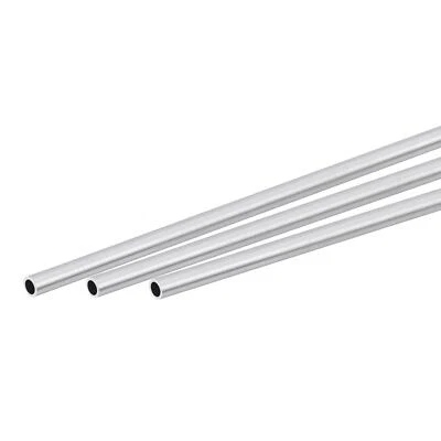 6063 Aluminium 3mm Dia Externe 2mm Interne Dia 300mm Longueur Tube Tubes 3 Pcs - Photo 1/4