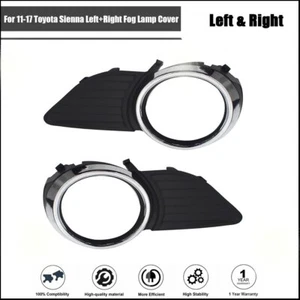 Front Bumper Fog Light Cover Chrome Trim For 2011-2017 Toyota Sienna XLE LE - Picture 1 of 7