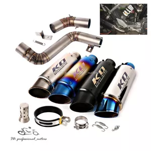 Sistema silenciador negro tubo medio de escape modificado para DUKE 390 200 2012-2016 - Imagen 1 de 12