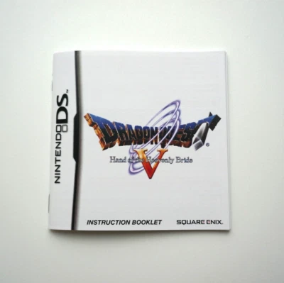Dragon Quest V: Hand of the Heavenly Bride (DS) MANUAL ONLY READ DESCRIPTION - Image 1 of 4
