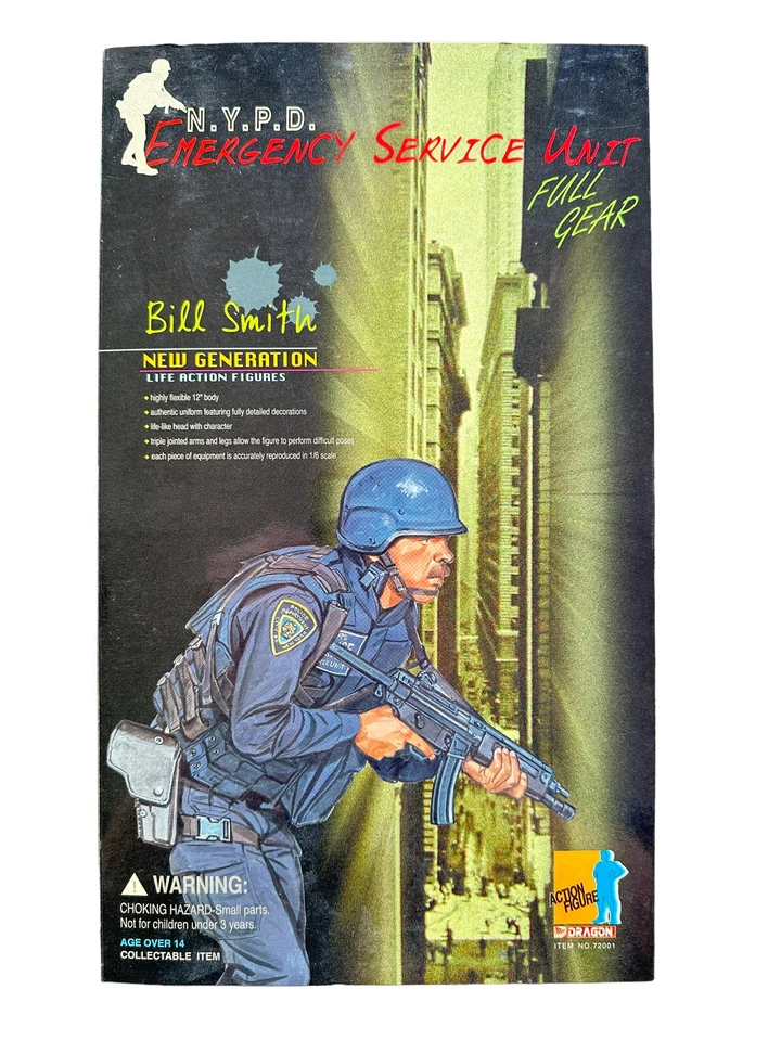 Dragon 1/6 Scale NYPD Emergency Service Unit Bill Smith Action Figure Police 12"