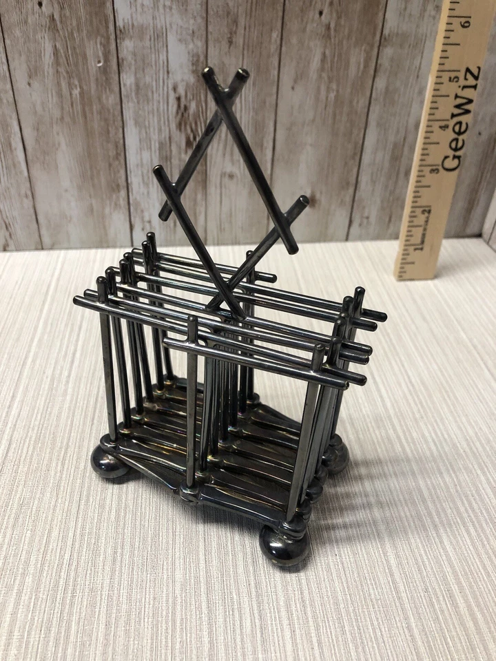 ARTES Y MANUALIDADES PLATEADO RARO “EXPANSIÓN” ESTANTE PARA TOSTADAS TOCADOR ANDADOR Tiene capacidad para 6 Foto 1 de 4