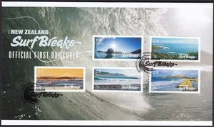 NEW ZEALAND 2017 NZ Surf Breaks, Set of 5 on FDC - Picture 1 of 1