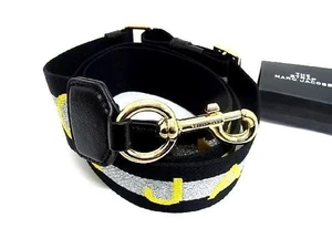 Marc Jacobs Gurtband Tasche Schultergurt Crossbody schwarz silber AM9010 38 Zoll ~ 56 Zoll - Bild 1 von 4