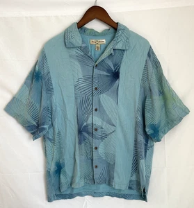 Tommy Bahama Men's Large Vintage Copyrighted Retro Floral Print Silk Camp Shirt - Picture 1 of 3