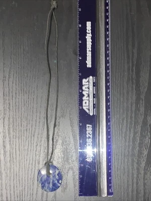 Vintage Lapis Lazuli Pendant Necklace With Leather Strap! - Image 1 of 3