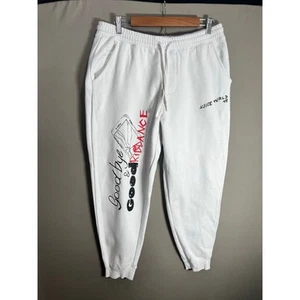 Juice World Sweatpants Goodbye & Good Riddance Size Large White Comfort Street - Picture 1 of 11