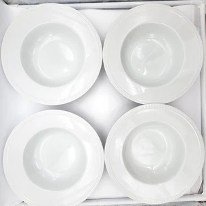 Set 4 CRATE & BARREL ~ Kathleen Wills (Staccato) 9-1/4" Rimmed Pasta/Soup Bowls - Picture 1 of 4