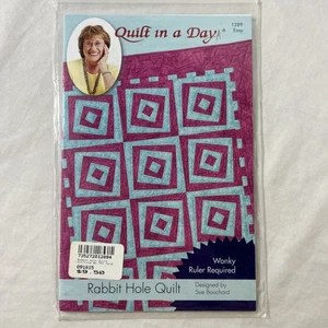 Quilt in a Day: Rabbit Hole + Twisted Log Pattern TWO BOOKLETS Eleanor Burns - Picture 1 of 2