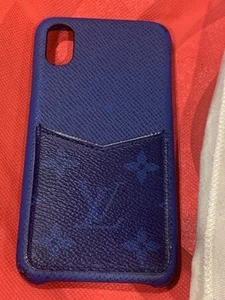 LOUIS VUITTON iPhone X/Xs Smartphone case M30273 Taigalama Blue #220 HTF - Zdjęcie 1 z 6