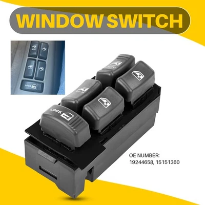 Fit Chevy Suburban GMC C1500 1995-1997 1998 1999 Window Power Switch 15151360 EV - Image 1 of 4