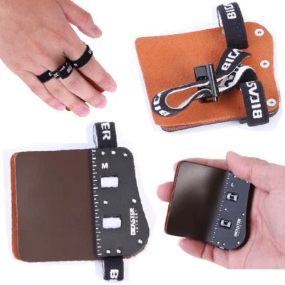 Finger Guard Tab Protector Gear Cowhide Archery Bow Hunting Shooting Target R/LH - Image 1 of 4