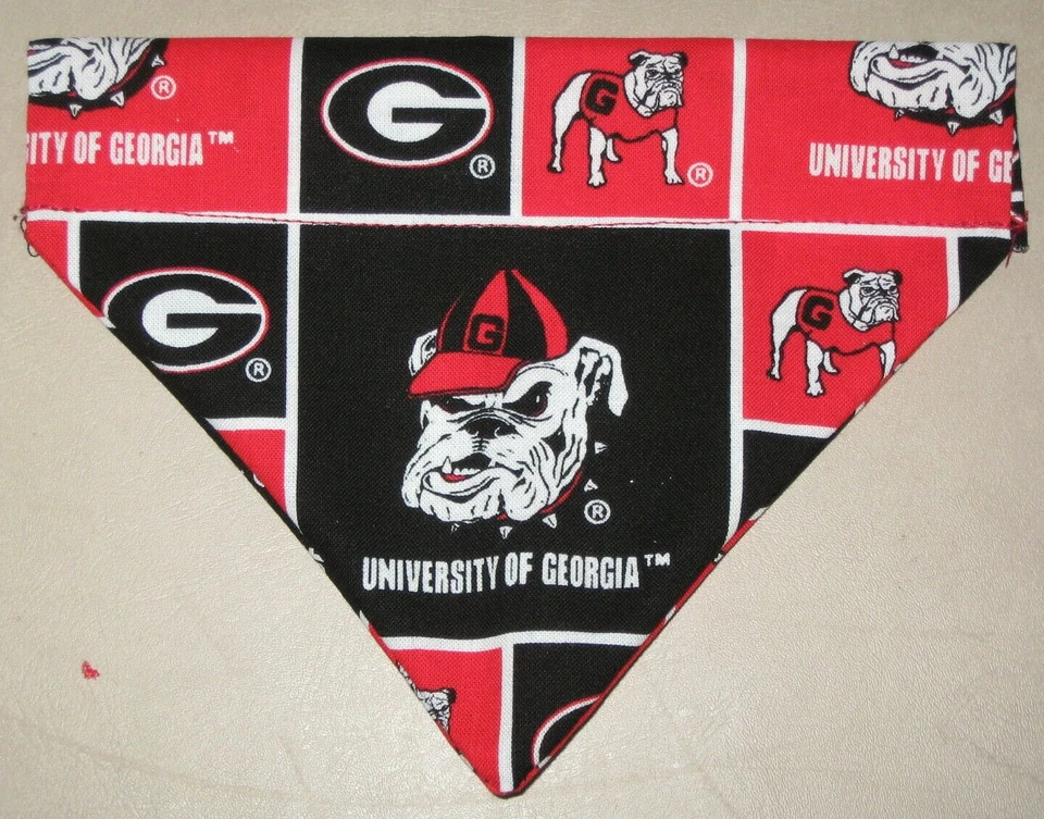 University of Georgia Bulldogs Dog Bandana - 5 sizes XS - XL - Image 1 of 1