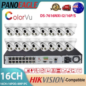 Hikvision 16CH 4K CCTV System Kit ColorVu 8MP Security IP Camera MIC PoE Outdoor - Picture 1 of 19