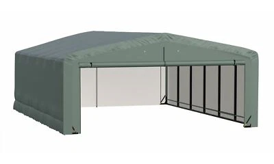 ShelterTube Wind and Snow-Load Rated Garage, 20x27x10 Green - Image 1 of 4