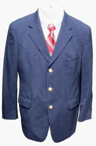 Brooks Brothers 346 Herren Gold Knopf Marine Blazer Wolle Sport Mantel Jacke Größe 42 S - Bild 1 von 8