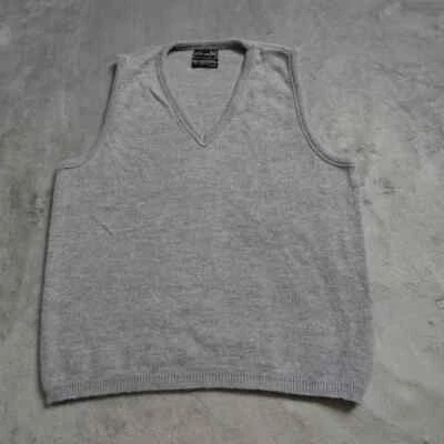 Chaleco Suéter Vintage JC Penney Niños Gris Medio Tejido Sin Mangas Pullover! Foto 1 de 4
