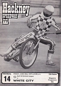 Vintage Speedway Programmes - Hackney vs White City June 1977 - Bild 1 von 1