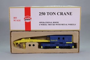 LE3157 MODEL POWER 9175 Train Ho Wagon grue 250 Ton crane AT&SF Santa Fe - Foto 1 di 11