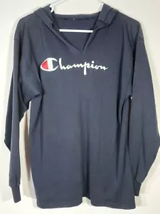 Champion Women's Large hooded thin sweatshirt with raw cut V-Neck Seamless (T9) - Picture 1 of 5