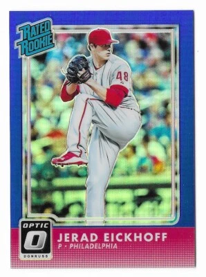 Jerad Eickhoff 2016 Donruss Optic Rated Rookie Blue Prizm #63 /149 Parallel MLB - Image 1 of 2