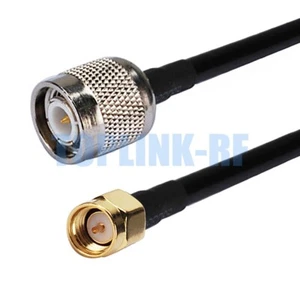 SMA Male to TNC Male Plug Adapter Pigtail Coax Cable RG58 for Antenna Wireless - Foto 1 di 4