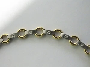 Brazalete Tenis Diamantes 3/8CT 100% Diamantes Naturales Oro 14K Dos Tonos - Imagen 1 de 12
