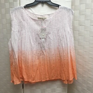 NWT free people ombre smocked sleeveless blouse size large - Picture 1 of 12