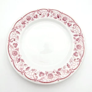 Vintage Shenango China Restaurant Ware Bread Roll Plate Red White Floral - Picture 1 of 6