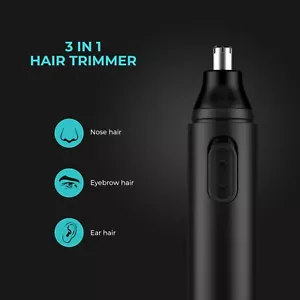 Nose Hair Trimmer Shaver Ear Face Eyebrow Mustache Beard Shaver Clipper - Picture 1 of 10