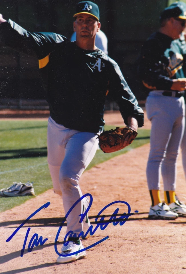 汤姆·坎迪·奥克兰 A'S 签名 4X6 棒球照片 道奇印第安人 BREWERS — 第 1/1 张图片