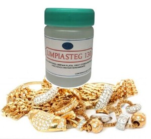 Liquido Limpiador De PLATA-ORO-METALES PRECIOSOS INSTANTANEAMENTE LIMPIASTEG 130