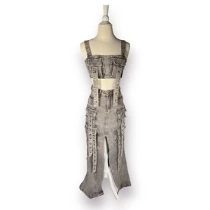 Moda Nova Acting Up Conjunto Falda Denim Negro/Gris Talla Pequeña Nuevo - Imagen 1 de 10