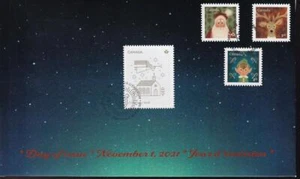 Canada limited edition private FDC, 2021 Christmas Holiday Characters + Angels - Picture 1 of 1