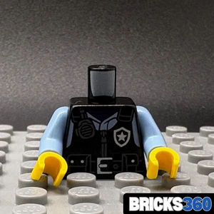 Lego New Minifig Blue Police Torso Prison Police Jail with Badge Gear Belt Vest - Picture 1 of 3
