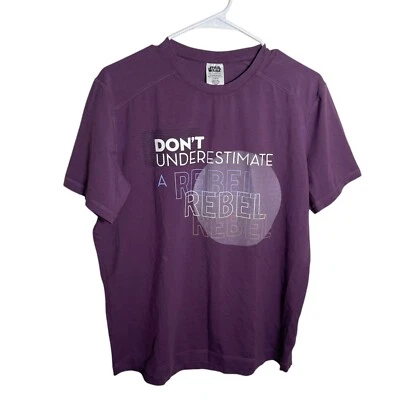 迪士尼公园星球大战叛军衬衫女式中号紫色短袖上衣 — 第 1/4 张图片