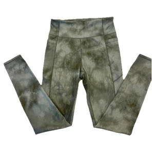 Gap Fit Teen sz 14-16 Army Green Tie Dye Tight Leggings - Picture 1 of 7