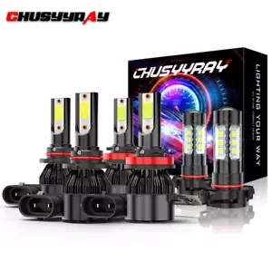 Para For Suburban Tahoe 2007-2014 Faros LED Hi/Low+Kit de luces antiniebla - Picture 1 of 13