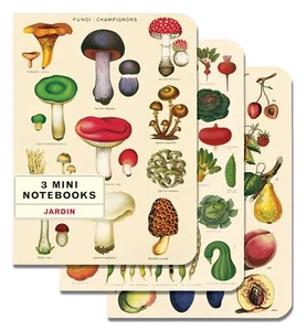 Cavallini - Set of 3 Mini Notebooks - Le Jardin - Lined, Blank & Graph Interiors - Picture 1 of 6