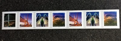 2023USA #5808-5811 25c Bridges Presorted First Class - PNC Strip of 7  Mint - Image 1 of 2