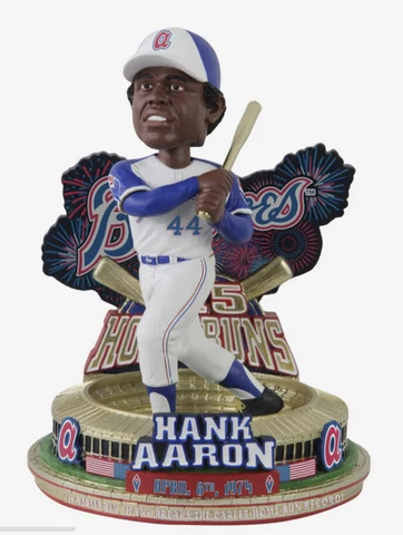 Hank Aaron Atlanta Braves Brewers Bobblehead 715 Home Runs Variant Gold /72 NIB Cover